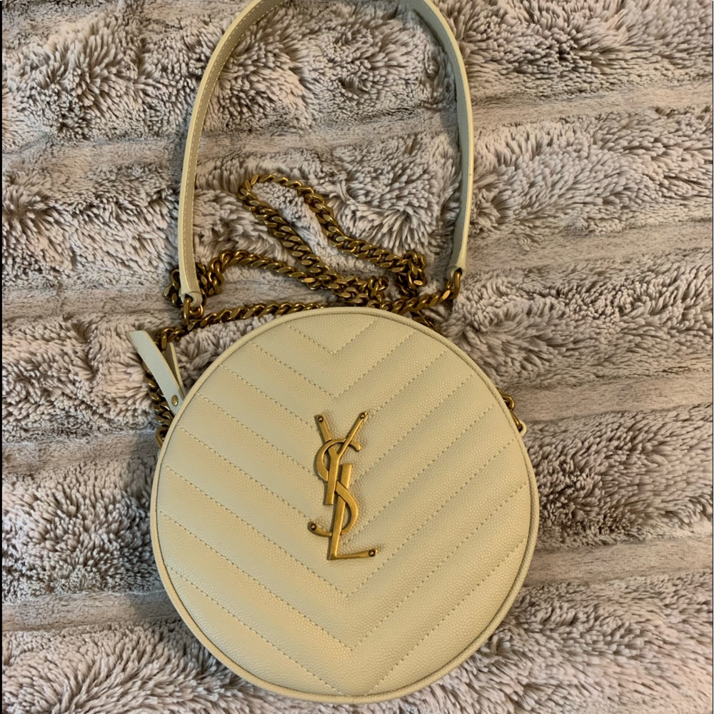Saint Laurent Cream Crossbody Bag
